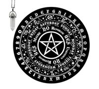 Herramientas místicas de adivinación - Péndulo de cubierta de tarot, cristales, lecturas intuitivas | Seance Decor Brujas Péndulo Kit de adivinación espiritual Kit de adivinación accesorios