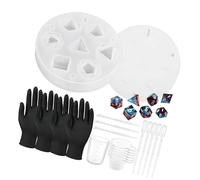 Herramientas multiusos de formación de silicona para elaborar piezas de juego poliédricas en varios tamaños, moldes de resina de poliuretano D4 a D20