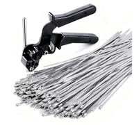 Herramientas para bridas metálicas - Accesorios para fijación de cables Bridas de acero inoxidable resistentes a la corrosión, compatibles con herramientas de apriete manual, estructura de fijación es