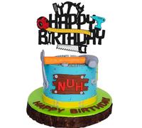 Herramientas para decoración de tartas, cumpleaños, llave métrica, cinta métrica Happy Birthday decoración para tartas, decoración para hombres, fiestas de cumpleaños, cumpleaños infantiles