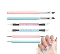 Herramientas para diseño de uñas | 6 piezas bolígrafo para tallado de silicona, kit de manicura con pincel detallador para esculturas de gel en casa y de viaje