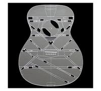 Herramientas para hacer guitarras de 40 pulgadas para guitarra acústica, acrílico, transparente, plantilla de acrílico, agujero de haz de sonido, código de ubicación, moldes para hacer guitarra