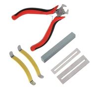herramientas para hacer guitarras Juego De Herramientas Para Guitarra, Recortadora De Cuerdas, Separador De Cuerdas, Almohadillas De Molienda De Trastes, Herramienta De Recorte Verde De Piedra De Afil