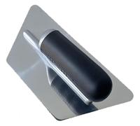 herramientas para hormigón, Herramienta con mango de 9" x 4" for acabado cemento, acero inoxidable chapado en oro o plata, aleación ligera, montaje goma suave(Silver,C)
