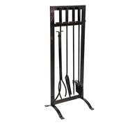 Herramientas para la chimenea de metal negro set 5 30.5x27x79.5h cm