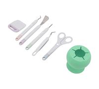 Herramientas para Manualidades DIY 7 Piezas con Caja de Silicona - Precisión y Fácil Manejo para Corte de Papel, Grabado y Scrapbooking (Verde)