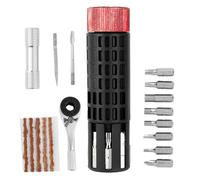 Herramientas para neumáticos de bicicleta, herramienta de desmontaje de rueda de ciclismo, mini kit de reparación de neumáticos de trinquete cilíndrico para bicicleta, grava, suciedad, turismo