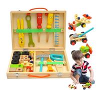 Herramientas para niños | Juguete educativo de madera STEM - Maletín de herramientas para niños - Para y niñas a partir de 2, 3, 4 años, hogar, guardería, regalo de cumpleaños