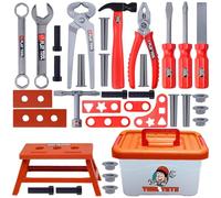 Herramientas para Niños - Kit De Herramientas De Carpintería para Niños | Set Infantil De Juego Simbólico para Desarrollo Temprano En Casa Guardería Y Actividades Preescolares