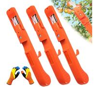 Herramientas Para Recoger Bayas, Recolector De Frutas, Cesta, Mango Para Manzanas, Recogedor Telescópico Ajustable De Arándanos, Cosecha De Cerezas, Mango, Red, Extensión(3PCS,Picking gloves)