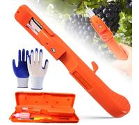 Herramientas Para Recoger Bayas, Recolector De Frutas, Cesta, Mango Para Manzanas, Recogedor Telescópico Ajustable De Arándanos, Cosecha De Cerezas, Mango, Red, Extensión(1PC,Ordinary gloves)