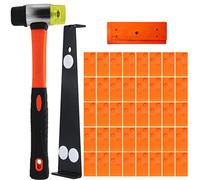 Herramientas para suelos laminados | Juego de herramientas para suelo laminado, bloque de rosca macizo extrafuerte, barra de tracción resistente, agarre suave antideslizante, mazo de doble cara 40