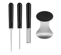 Herramientas para Tallar Calabazas Cortador Preciso de Acero Inoxidable | Kits para Tallar Calabazas de Halloween para Decoraciones Manualidades de Linterna Principian Negro
