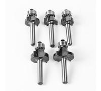 Herramientas para Trabajar la Madera, Enrutadores de Inmersión Negros Plateados para Carpintería de 6 Mm Juego de 5 Piezas de Herramientas de Fresado para Carpintería de