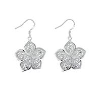 Herramientas Pegamento Limpiador Moldes Taladro Joyas Sparkling Drop Dangle Earrings Statement Silver Hollow Rose Women Fish Hook Earrings Elegant Dainty compatible con máquina Fabricante Moldes