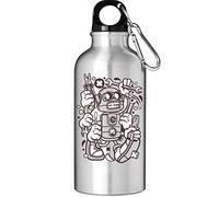 Herramientas Robot Mecánico Herramienta Master I Am Engineer Turista Botella de Agua Frasco Plata, Silver, 500 ml