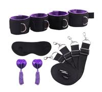 Herramientas Sexuales Para Bdsm,Bondage,Restricción,Juegos Fetichistas S&M Para Adultos,Vibrador,Esposas,Tobilleros,Juguetes Para Parejas,Juguetes Sexuales Para Mujeres,Morado,Talla S,5 Unidades