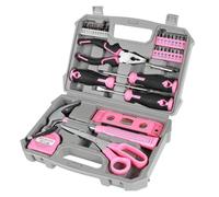 herramientas Tool Set 40pcs Pink Household DIY Tool Kit for Women Small Tool Box Set of Starter Basic Ladies Tools caja