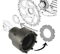 Herramientas Unior Ebike Bicicleta Anillo de cierre Plato Araña Herramienta de servicio Tuerca para Ebike Motor Brose Drive S/Mag, Negro