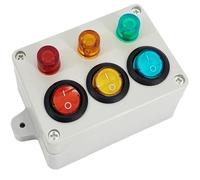 Herreicher Busy Board Montessori Juguete de interruptor de luz de tres colores para niños y adultos, con tres colores y alivio del estrés DIY