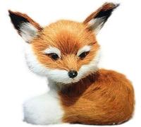 Herreicher Peluche de Zorro FindeFuchs, simulación de Peluche, Figura de Zorro de Aspecto Real, decoración para Dormitorio, Coche y Escritorio