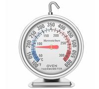 Herreicher Termómetro de Horno con Esfera Gigante 70mm - Gancho Giratorio 360° y Vidrio Templado, Acero Inoxidable 304, 50-300°C para Horno Eléctrico Gas Barbacoa Pizza