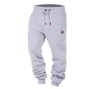 Herren Arbeits Latzhose aus waermendem Stoff, mit Taschen, geradem Schnitt, Printmotiv, komfortable Passform, mit sportlichem Aktivlook, fuer Strand, Urlaub und Sommerfreizeit, gris, M