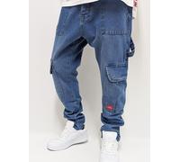 Herren Cargo-Jeans mit Taschen und Knopfleiste