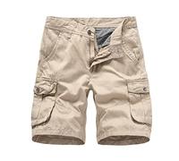 Herren Cargo Schuhe aus Baumwollstoff, mit Taschen, Cargo-Design, geradem Schnitt, komfortable Passform, mit saisonalem Aktivlook, Fuer Schule, Freizeit und leichte Wege Freizeitnote, caqui, 3XL