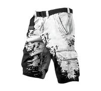 Herren Cargohose aus Polyesterstoff, mit Taschen, Cargo-Design, geradem Schnitt, komfortable Passform, mit flexiblem Reisecharakter, Fuer Alltag, Reise und Freizeit in saisonaler Garderobe, Negro, 3XL