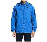 Herren Compatible with Motorradjacke Herren Mode Lässig Lose Solide Mit Wasserdichte Atmungsaktive Fliegeranzug Jacke Dünne Mantel Top Bluse Herren Winter Daunen (Sky Blue, S)