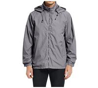 Herren Compatible with Motorradjacke Herren Mode Lässig Lose Solide Mit Wasserdichte Atmungsaktive Fliegeranzug Jacke Dünne Mantel Top Bluse Herren Winter Daunen (Dark Gray, M)