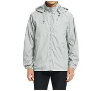 Herren Compatible with Motorradjacke Herren Mode Lässig Lose Solide Mit Wasserdichte Atmungsaktive Fliegeranzug Jacke Dünne Mantel Top Bluse Herren Winter Daunen (Grey, L)
