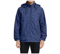 Herren Compatible with Motorradjacke Herren Mode Lässig Lose Solide Mit Wasserdichte Atmungsaktive Fliegeranzug Jacke Dünne Mantel Top Bluse Herren Winter Daunen (Dark Blue, M)