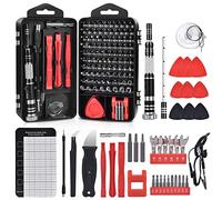 Herrfilk Juego de destornilladores magnéticos de precisión con juego de puntas, 140 unidades, mini destornillador, juego de herramientas para la reparación de smartphones, iPhone, cámaras, gafas