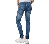 Herrlicher Pitch Slim Organic Denim Jeans, Blue Sea L30, 27W para Mujer
