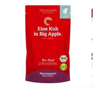 Herrmann's Selection | Comida húmeda para Perro (Cachorros) | Carne de Res orgánica con Manzana y Avena | Bandeja de 14 x 150g