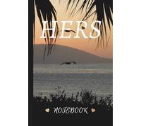 HERS Notebook: Journal for Ladies & Girls, with Black Palms and Bird Couple in Peach Sunset Nature Photo Cover