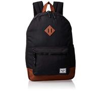 HERSCHEL 10560-02462 HERITAGE YOUTH X-LARGE BLACK/SADDLE BROWN Unisex - Adult Backpack One Size