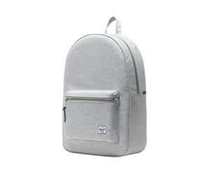Herschel Settlement - Mochila de piel gris - Mochilas (tela, cuero, gris, monótono, bolsillo frontal, bolsillo para teléfono móvil, cremallera)