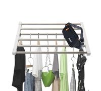 Hershii Estante ajustable para armario, barra de almacenamiento de metal para colgar, separador de ropa extensible, organizador para armario, cocina, baño, (55-90) x 36 cm