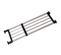Hershii Estante Extensible de Metal Ajustable para Armario Almacenamiento Organizador de gabinete, Divisor de Bricolaje, estantes separadores para Armario, Cocina, baño, Negro