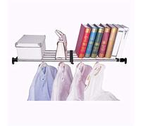 Hershii Estante Extensible de Metal Ajustable para Armario, Estante de Almacenamiento de Metal, Organizador de gabinete, Divisor de Bricolaje, estantes separadores para Cocina, baño, Negro