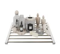 Hershii Estante extensible para armario, barra de almacenamiento de metal para colgar, divisor de ropa, organizador separador para armario, cocina, baño, (55-90) x 43 cm