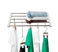 Hershii Estante extensible para armario, barra de almacenamiento de metal para colgar, divisor de ropa ajustable, organizador para armario, cocina, baño, (55-90) x 25 cm