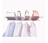 Hershii Estante repisa de tensión con Barras Extensibles de Metal para Almacenamiento. Organizador/Separador Ajustable para Armario, Cocina, Cuarto de baño, 60-80cm/23.62-31.49inches