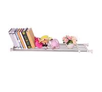 Hershii - Estante/repisa de tensión con Barras Extensibles de Metal para Almacenamiento Organizador/Separador Ajustable para Armario, Cocina, Cuarto de baño, Crema