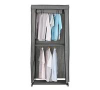 HERSIG - Armario de Tela para Ropa Resistente con Cremallera, Organizador de Gran Capacidad para Dormitorio y Trastero, Estructura Reforzada y Funda Transpirable Anti-Polvo, 75x45x190cm