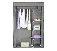HERSIG - Armario de Tela para Ropa Resistente con Cremallera, Organizador de Gran Capacidad para Dormitorio y Trastero, Estructura Reforzada y Funda Transpirable Anti-Polvo, 110x45x175cm