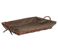 HERSIG - Bandeja Plancha Caoba | Bandeja Almacenaje Plancha con Forro y Asas - 60 x 40 x 10 cm - Color Caoba